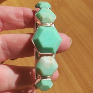 Jay King DTR mine finds russian Opal cuff bracelet NIB stunning  925 Sterling